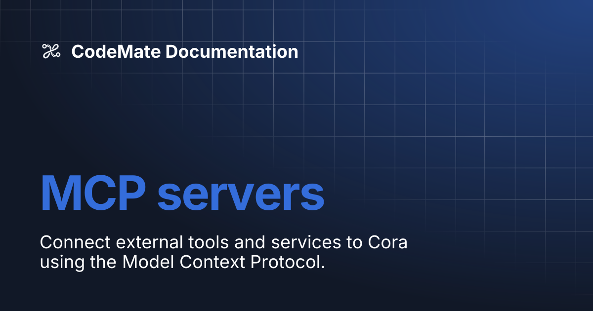 MCP servers | CodeMate Documentation